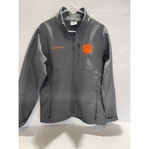 Mens Columbia Jacket Soft Shell Gray Clemson Size Medium